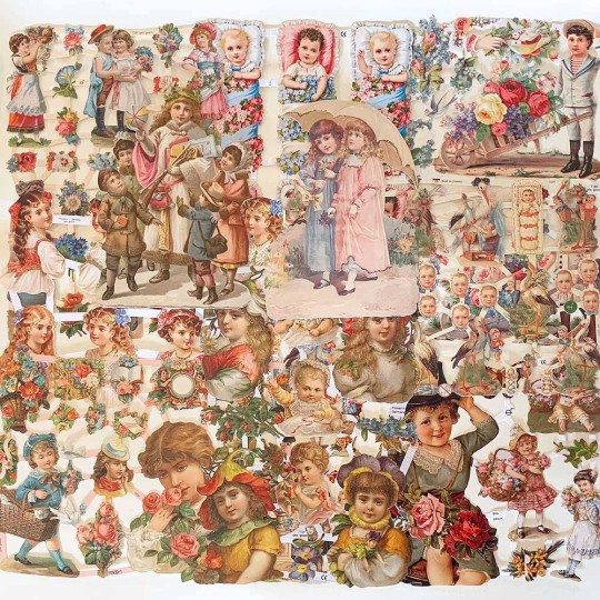 Mixed Victorian Children Master Scrap Pack ~ 10 Assorted Sheets